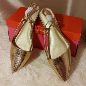 NIB Rampage Copper metallic Coral Pointed Flat sz 6.5M